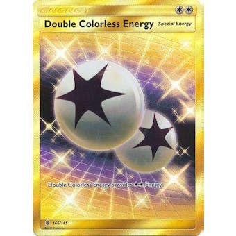 Pokemon Guardians Rising Single Double Colorless Energy Secret Rare 166/145 - SLIGHT PLAY (SP)