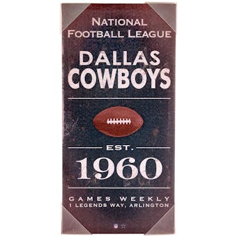 Dallas Cowboys Artissimo Vintage Sign 24x12 Canvas