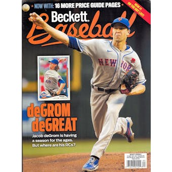 2021 Beckett Baseball Monthly Price Guide (#186 September) (Jacob DeGrom)