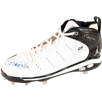 Derek Jeter Autographed TWICE!! New York Yankees Game Model Nike Cleat (Steiner & MLB)