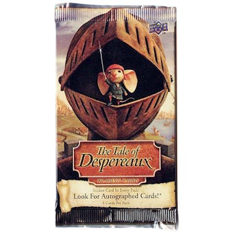 Upper Deck Tales of Despereaux Trading Cards Pack