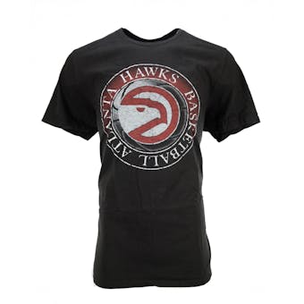 Atlanta Hawks Junk Food Dark Gray Logo Tee Shirt (Adult XXL)