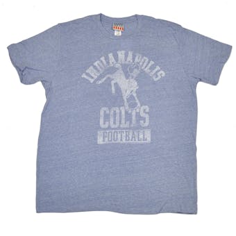 Indianapolis Colts Junk Food Light Heather Blue Vintage Tee Shirt (Adult L)