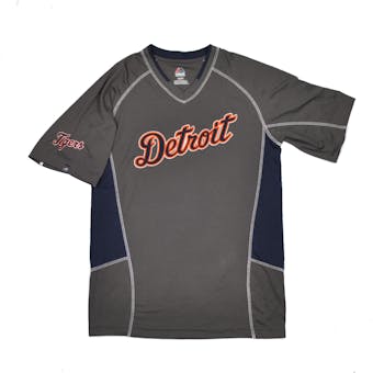 Detroit Tigers Majestic Gray Fast Action Performance Tee Shirt (Adult XXL)