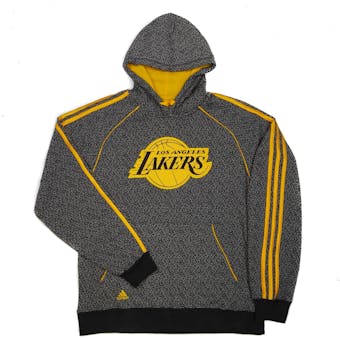 Los Angeles Lakers Adidas Grey Static Fleece Hoodie