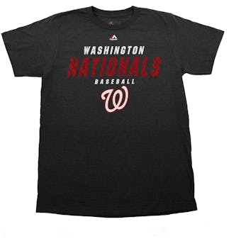 Washington Nationals Majestic Charcoal Gray All The Way Game Tee Shirt