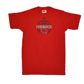 Atlanta Hawks Adidas Red The Go To Tee Shirt (Adult M)
