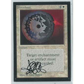 Magic the Gathering Beta Artist Proof Disenchant - SIGNED BY AMY WEBER ON THE FACE (Matte Back)
