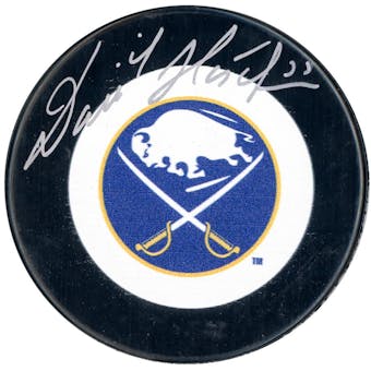 Dominik Hasek Autographed Buffalo Sabres Throwback Hockey Puck