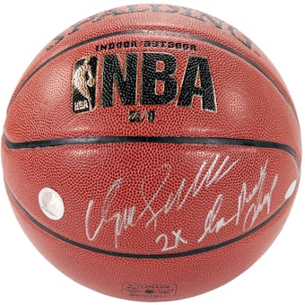 Dominique Wilkins Autographed Spalding Basketball w/"2X Dunk Champ" Inscription (Steiner)