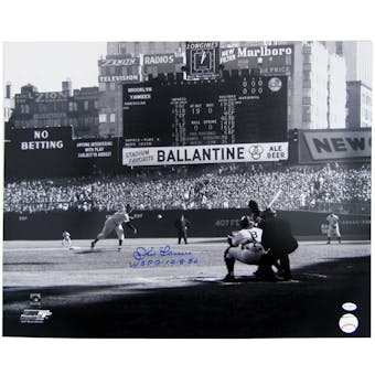 Don Larsen Autographed New York Yankees 16x20 Photo Leaf COA