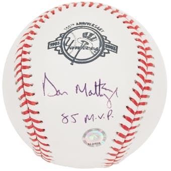 Don Mattingly Autographed New York Yankees Official MLB Baseball w/"85 MVP" (MLB Holo)