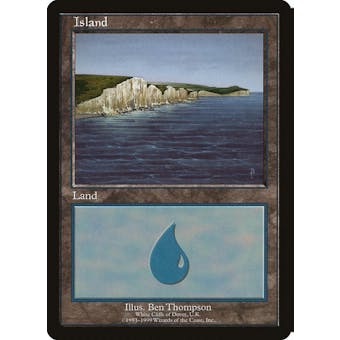 Magic the Gathering European Land Pack Island (Ben Thompson, White Cliffs of Dover) - NEAR MINT (NM)