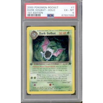 Pokemon Team Rocket 1st Edition Dark Golbat 7/82 PSA 6