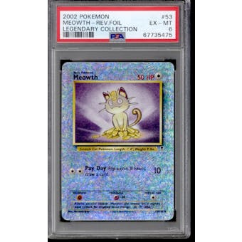 Pokemon Legendary Collection Reverse Holo Foil Meowth 53/110 PSA 6