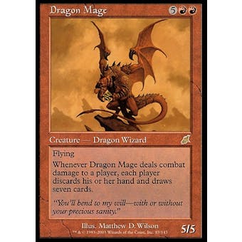 Magic the Gathering Scourge Single Dragon Mage FOIL - MODERATE PLAY (MP)