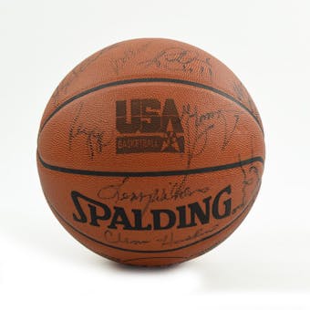 1996 Dream Team 2 Autographed Basketball PSA - Barkley-Miller-Pippen-Malone-Olajuwon-O'Neal