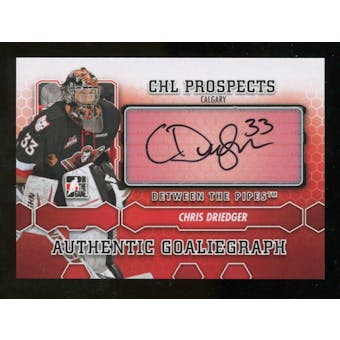 2012/13 In the Game Between The Pipes Autographs #ACD Chris Driedger Autograph
