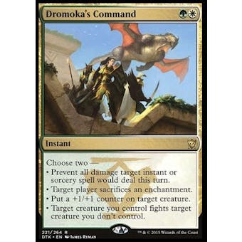 Magic the Gathering Dragons of Tarkir Single Dromoka's Command Foil NEAR MINT (NM)