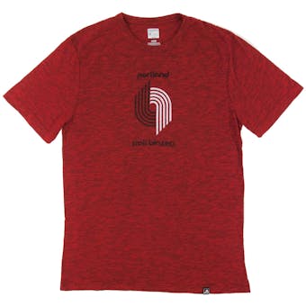 Portland Trail Blazers Majestic Red Hours and Hours Dual Blend Tee Shirt (Adult S)
