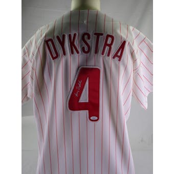 Lenny Dykstra Philadelphia Phillies Autographed Baseball Russell Athletic Jersey JSA #HH11392 (Reed Buy)