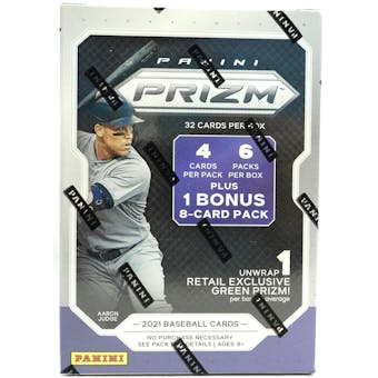 2021 Panini Prizm Baseball 7-Pack Blaster 20-Box Case (Green Prizms!)