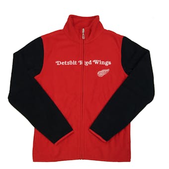 Detroit Red Wings Reebok Red Full Zip Microfleece Jacket (Womens L)