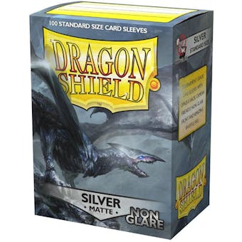 Dragon Shield Card Sleeves - Non-Glare Matte Silver (100)