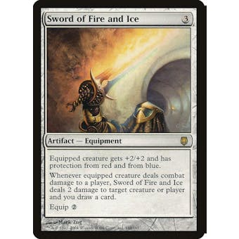 Magic the Gathering Darksteel Sword of Fire and Ice MODERATELY PLAYED (MP)