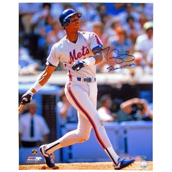 Darryl Strawberry Autographed New York Mets 16x20 Photo w/"Strawman" Inscript (Leaf)