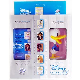 Disney Treasures Trading Cards Box with 2000 Millennium Donald Duck Figure