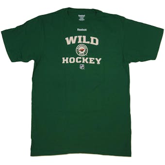 Minnesota Wild Reebok Green Center Ice Collection Tee Shirt (Adult L)