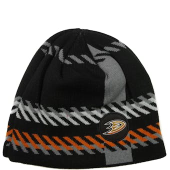 Anaheim Ducks Old Time Hockey Black Bolgar Beanie Knit Hat (Adult OSFA)