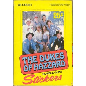 Dukes of Hazzard Stickers Wax Box (1981 Donruss)
