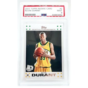 2007/08 Topps Kevin Durant PSA 9 card #2 (Mint)