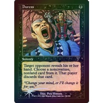 Magic the Gathering 7th Edition Single Duress Foil - MODERATE PLAY (MP)