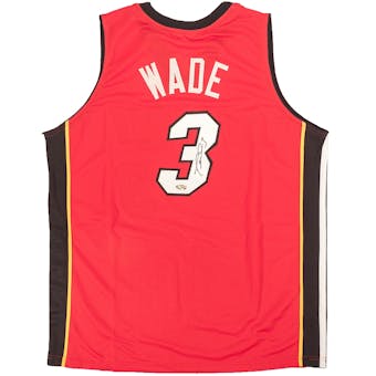 Dwyane Wade Autographed Miami Heat Red Basketball Jersey (Hollywood Collectibles)