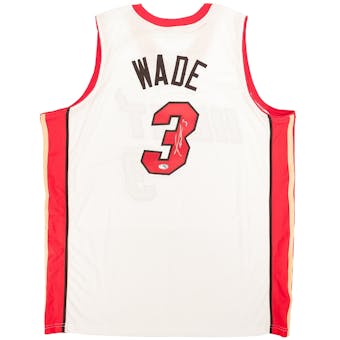 Dwyane Wade Autographed Miami Heat White Basketball Jersey (Hollywood Collectibles)