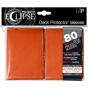 Ultra Pro Pro Matte Eclipse Deck Protector Sleeves - Orange (80 Ct.)