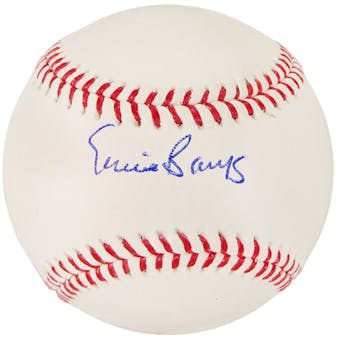Ernie Banks Autographed Official Major League Baseball (Leaf COA)