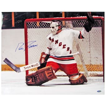 Eddie Giacomin Autographed New York Rangers 16x20 Photo (Steiner)