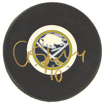 Christian Ehrhoff Autographed Buffalo Sabres Hockey Puck