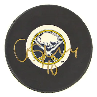 Christian Ehrhoff Autographed Buffalo Sabres Hockey Puck
