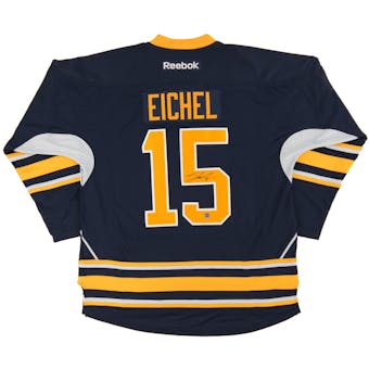 Jack Eichel #15 Autographed Buffalo Sabres Large Blue Hockey Jersey