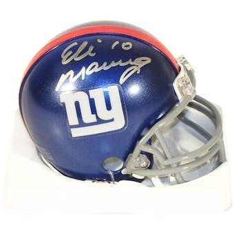 Eli Manning Autographed New York Giants Mini Football Helmet (Mounted Memories)