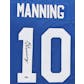 Eli Manning Autographed New York Giants Blue Football Jersey (Mounted Memories)