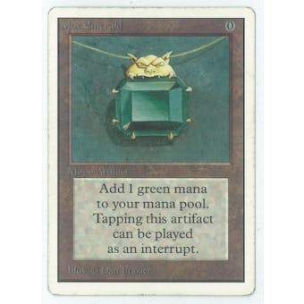 Magic the Gathering Unlimited Single Mox Emerald - MODERATE/HEAVY PLAY (MP/HP)