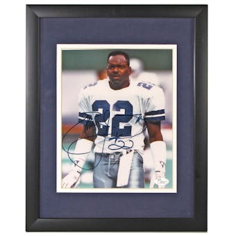 Emmitt Smith Autographed Dallas Cowboys Framed 8x10 Photo (JSA)
