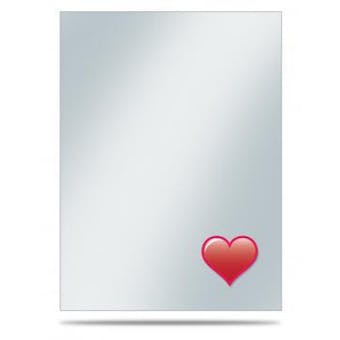 CLOSEOUT - ULTRA PRO EMOJI: HEART 50 COUNT STANDARD SLEEVE COVERS - 100 COUNT CASE