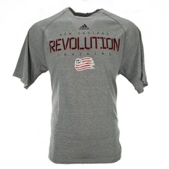 New England Revolution Adidas Gray Climalite Performance Tee Shirt